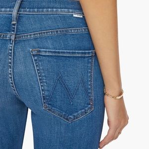 Mother mid rise rider ankle medium wash jeans